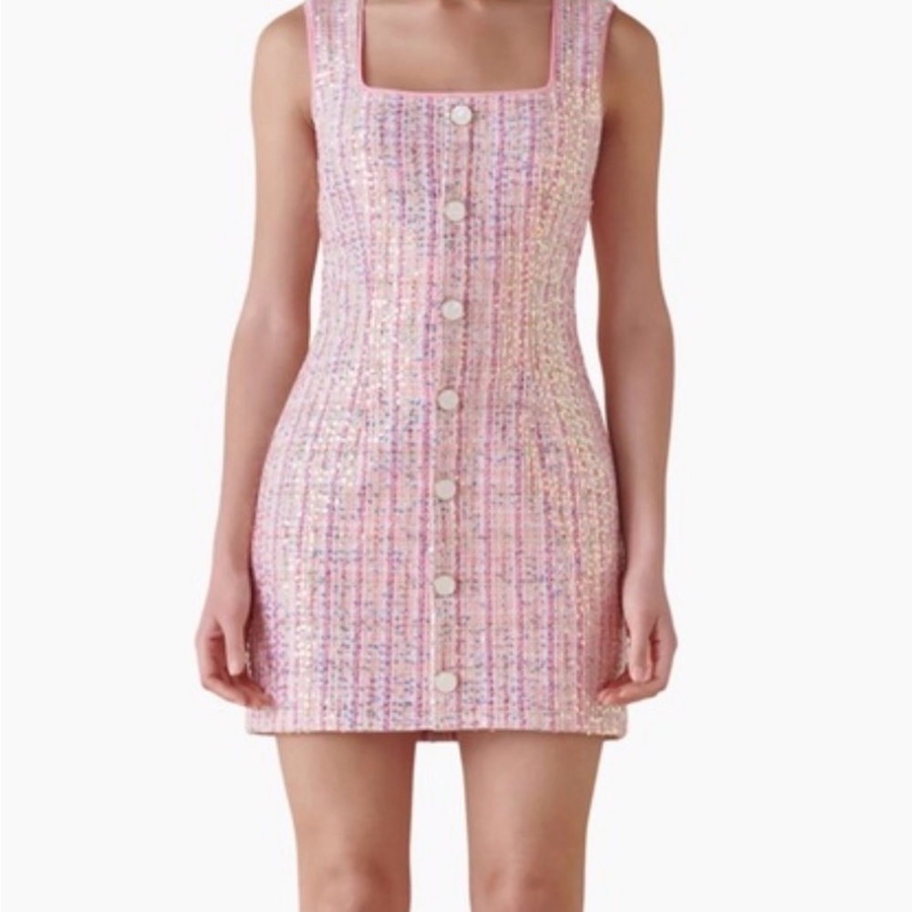Endless Rose Pastel Tweed Mini Dress - Picture 2 of 4